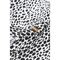Long Sleeve Leopard Animal Print Shirt Dress - S thumbnail