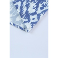 Azura Exchange Sky Blue V Neck Casual Geometric Print Maxi Dress - S thumbnail