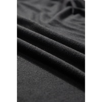 Black V Neck Hidden Pocket Splits Maxi T-shirt Dress - M thumbnail