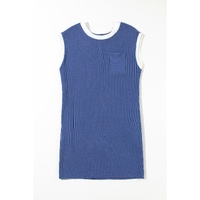 Sail Blue Rib Textured Cap Sleeve T-Shirt Dress - XL thumbnail
