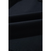 Black Button Up Tie Waist Puff Sleeve Mini Dress - S thumbnail