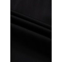 Black Glittering Mesh Sleeve Mock Neck Mini Dress - S thumbnail