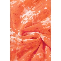 Orange Boho Floral Bishop Sleeve V Neck Tiered Maxi Dress - S thumbnail