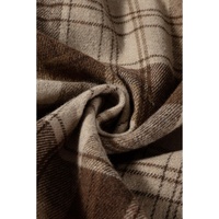 Beige Plaid Patchwork High Waist Sweatshirt Mini Dress - S thumbnail