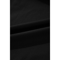 Black Contrast Ricrac Trim Short Sleeve V Neck Loose Mini Dress - L thumbnail