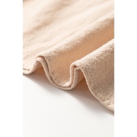 Jet Stream Linen Embroidery Split Neck Pom Pom Ruffle Sleeves Flowy Short Dress - L thumbnail