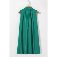 Evergreen Bow Tie Satin Shift Sleeveless Mini Dress - L thumbnail