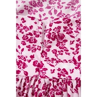 Pink Floral Cutout Back Empire Waist Sleeveless Maxi Dress - L thumbnail