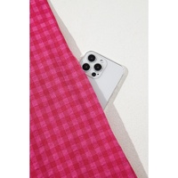Rose Ginham Check Bubble Sleeve Ruffled Maxi Dress - L thumbnail