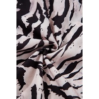 Black Abstract Print Open Back Boho Loose Maxi Sundress - M thumbnail