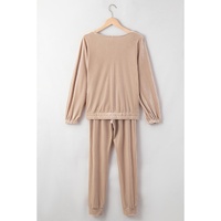 Parchment Velvet Zipped Top and Joggers Two Piece Set - XL thumbnail