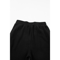 Black Beaded Decor Pullover and Jogger Pants Set - S thumbnail