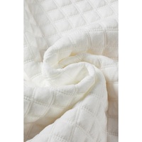 White Quilted Hoodie and Sweatpants Two Piece Set - L thumbnail