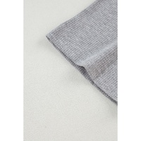 Light Grey Solid Color Loose Tunic Top and Slim Shorts Set - 3XL thumbnail