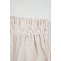 Apricot Buttoned V Neck Tank Top and Wide Leg Pants Casual Outfit - L thumbnail