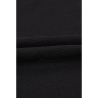 Black Zipper Stand Neck Top and Wide Leg Pants Set - XL thumbnail