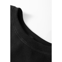 Black Solid Color High Low Pullover and Skinny Pants Set - M thumbnail