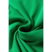 Bright Green Two Tone Contrast Textured Crewneck Tee and Shorts Set - XL thumbnail
