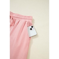 Apricot Pink Half Sleeve T-Shirt & Cargo Sweatpants Set - S thumbnail