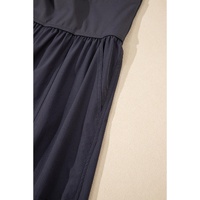 Carbon Grey Back Crossed Straps Hollow Out Jogger Jumpsuit - L thumbnail