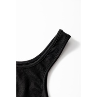 Black Peekaboo Wide Leg Square Neck Sleeveless Jumpsuit - L thumbnail