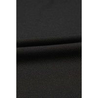 Black Solid Ruffled Mesh Patchwork Sleeve Bodysuit - S thumbnail