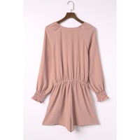 Azura Exchange Tie Knot Puff Long Sleeve Romper - XL thumbnail