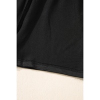 Black Tiered Fringe Trimmed Mini Skirt - L thumbnail