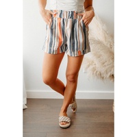 Azura Exchange Vintage Washed Elastic Frill Waist Casual Shorts - XL thumbnail