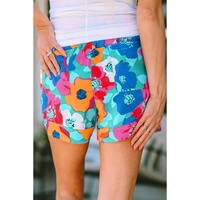 Azura Exchange Floral Print Drawstring Waist Casual Shorts - L thumbnail