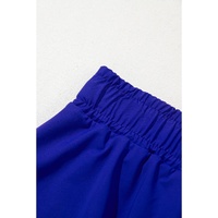 Dark Blue Drawstring High Waist Lined Tennis Skorts - XL thumbnail