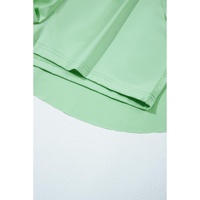 Light Green Drawstring High Waist Lined Tennis Skorts - S thumbnail