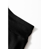 Black A-line Draped High Waist Phone Pocket Lined Skort - S thumbnail