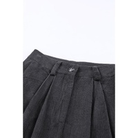 Gray Corduroy High Waist Straight Leg Pants - 10 US thumbnail