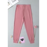 Fushia Drawstring Waist Pocketed Joggers - S thumbnail