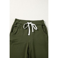 Moss Green Drawstring Waist Pocketed Joggers - 2XL thumbnail