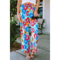 Azura Exchange Abstract Floral Print Drawstring Pants - L thumbnail