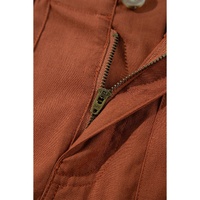 Red Dahlia Elastic Waist Pocketed Casual Straight Leg Pants - S thumbnail