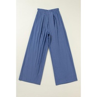 Wild Wind Belted Frilly Waist Wide Leg Loose Pants - L thumbnail