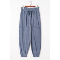 Wild Wind Mineral Wash Multi Pockets Lace-up Waist Harem Pants - XL thumbnail