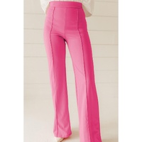 Sachet Pink High Waist Central Seam Flared Pants - L thumbnail
