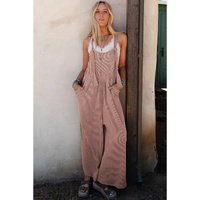 DUNE Corded Adjustable Straps Wide Leg Loose Overall - L thumbnail
