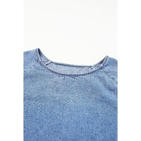 Azura Exchange Raw Edge Denim Top - M thumbnail