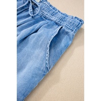 Beau Blue Casual Chambray Drawstring Shorts - 12 US thumbnail