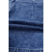 Sail Blue Acid Wash Asymmetric Twisted Wrapped Zipped Denim Skort - 4 US thumbnail