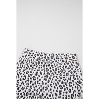 White Leopard Frayed Hem Denim Shorts - 8 US thumbnail