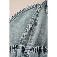 Beau Blue Sleeveless V Neck Back Zipped Denim Dress - XL thumbnail