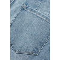 Dusk Blue Multi Buttons Medium Wash Straight Loose Leg Jeans - 8 US thumbnail