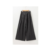 Carbon Grey Mineral Wash Button Fly Waist Wide Leg Jeans - 10 US thumbnail