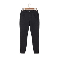 Black Skinny Fit Ankle High Waist Jeans - M thumbnail